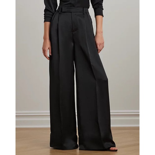 폴로 랄프로렌 Pleated Satin Charmeuse Wide-Leg Pant