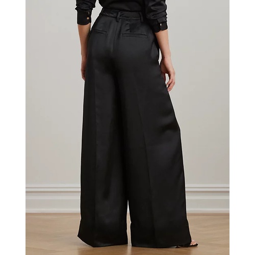 폴로 랄프로렌 Pleated Satin Charmeuse Wide-Leg Pant