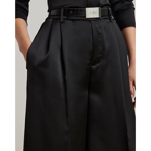 폴로 랄프로렌 Pleated Satin Charmeuse Wide-Leg Pant