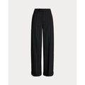 Striped Wool-Blend Twill Wide-Leg Pant