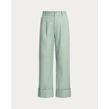 Double-Faced Stretch Cotton Ankle Pant