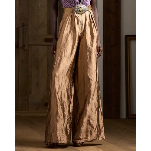 폴로 랄프로렌 Greer Metallic Organza Pleated Pant