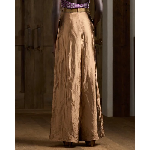 폴로 랄프로렌 Greer Metallic Organza Pleated Pant