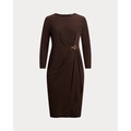 Buckle-Trim Stretch Jersey Dress