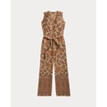 Paisley-Print Cotton Dobby Jumpsuit