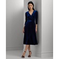 Surplice Velvet Dress