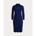 Rib-Knit Cotton-Blend Polo Dress