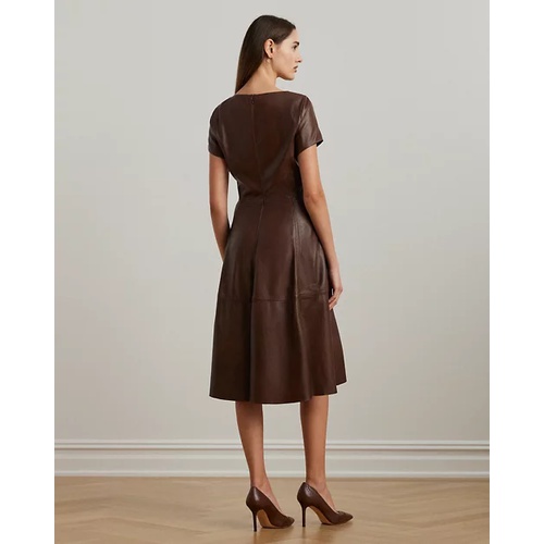 폴로 랄프로렌 Lambskin Fit-and-Flare Dress