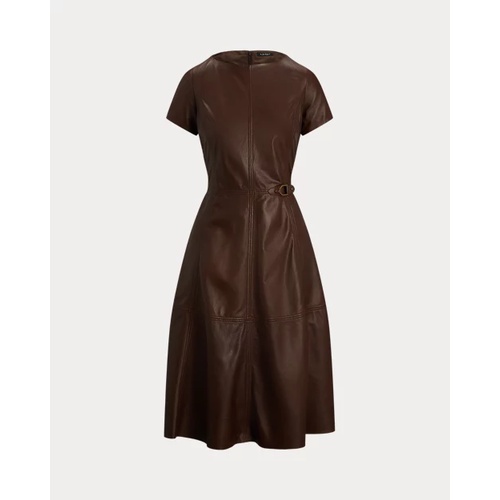 폴로 랄프로렌 Lambskin Fit-and-Flare Dress