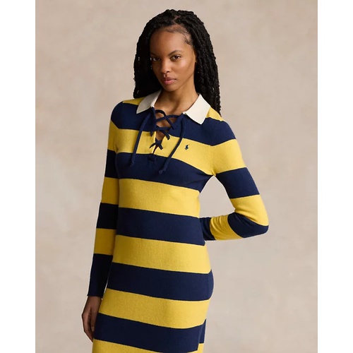 폴로 랄프로렌 Striped Cashmere Rugby Sweater Dress