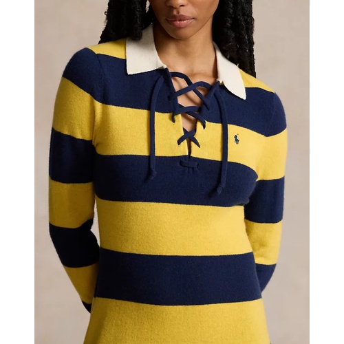 폴로 랄프로렌 Striped Cashmere Rugby Sweater Dress