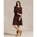 Fair Isle Wool-Blend Sweater Dress