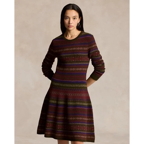 폴로 랄프로렌 Fair Isle Wool-Blend Sweater Dress