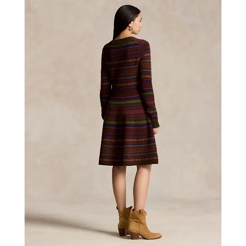 폴로 랄프로렌 Fair Isle Wool-Blend Sweater Dress