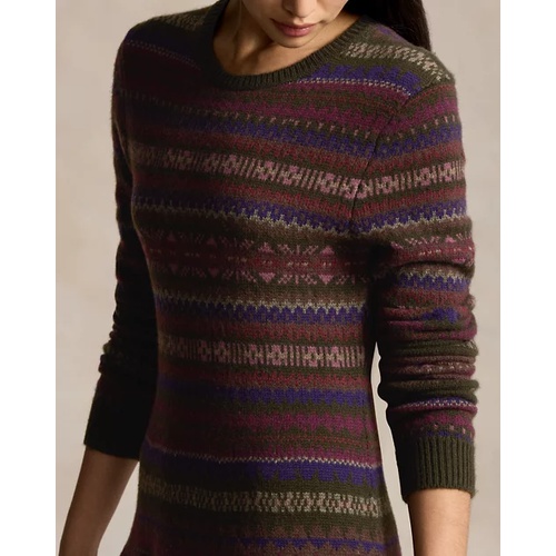 폴로 랄프로렌 Fair Isle Wool-Blend Sweater Dress