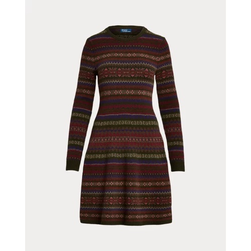 폴로 랄프로렌 Fair Isle Wool-Blend Sweater Dress