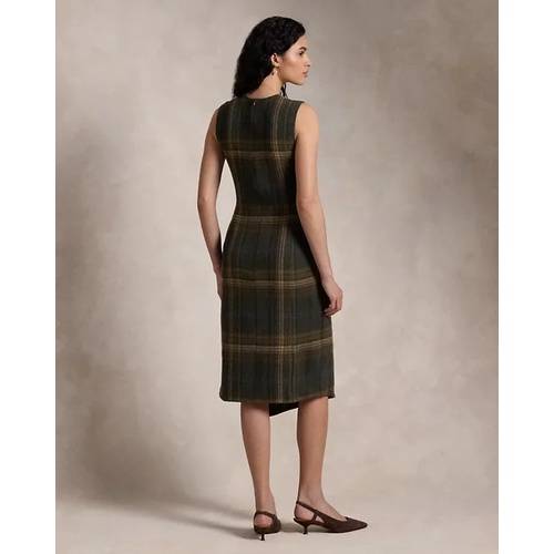 폴로 랄프로렌 Plaid Faux-Wrap Sleeveless Dress