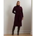 Tie-Front Turtleneck Dress