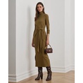 Tie-Front Turtleneck Dress