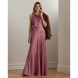 Satin Charmeuse One-Shoulder Gown