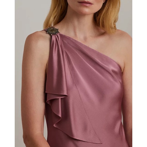 폴로 랄프로렌 Satin Charmeuse One-Shoulder Gown