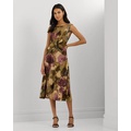 Floral Twist-Front Jersey Dress