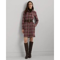 Checked Plaid Belted Cotton Shirtdress