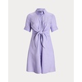 Tie-Front Linen Shirtdress