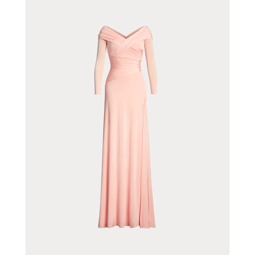 폴로 랄프로렌 Knit Off-the-Shoulder Evening Dress