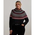 Fair Isle Cotton Turtleneck Sweater