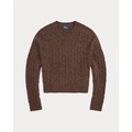 Cable-Knit Wool-Blend Crewneck Sweater