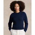 Cable-Knit Wool-Blend Crewneck Sweater