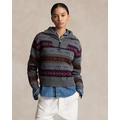 Fair Isle Wool Half-Zip Sweater