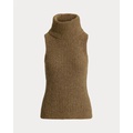 Wool-Blend Sleeveless Turtleneck Sweater