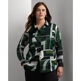 Classic Fit Geo-Print Charmeuse Shirt