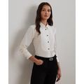 Bib-Front Cotton Broadcloth Shirt