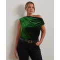 Stretch Velvet Off-the-Shoulder Blouse