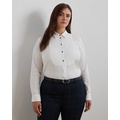 Bib-Front Cotton Broadcloth Shirt