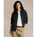 Relaxed Fit Plaid Cotton Shirt