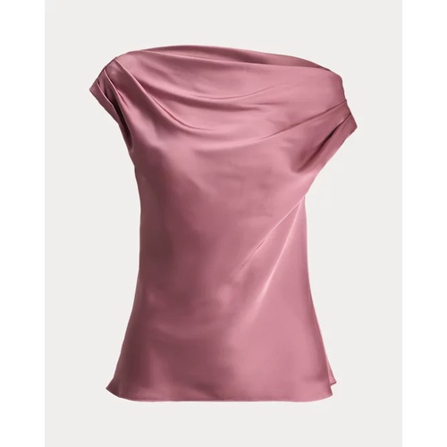 폴로 랄프로렌 Satin Charmeuse Off-the-Shoulder Blouse