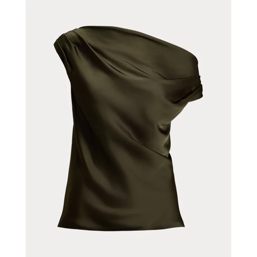 폴로 랄프로렌 Satin Charmeuse Off-the-Shoulder Blouse