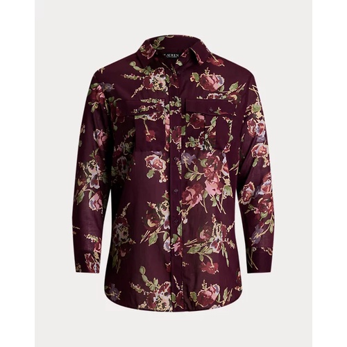 폴로 랄프로렌 Classic Fit Floral Cotton Voile Shirt