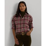 Relaxed Fit Checked Plaid Cotton Shirt