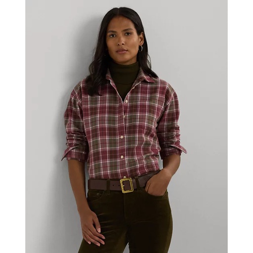 폴로 랄프로렌 Relaxed Fit Checked Plaid Cotton Shirt