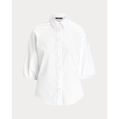 폴로 랄프로렌 Cotton-Blend Bubble-Sleeve Shirt