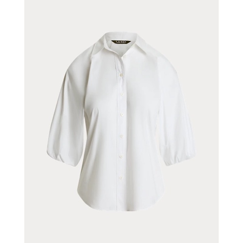 폴로 랄프로렌 Cotton-Blend Bubble-Sleeve Shirt