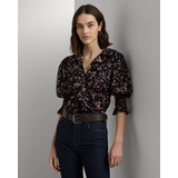 Floral Cotton Voile Puff-Sleeve Blouse