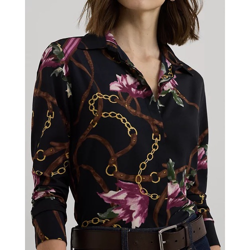 폴로 랄프로렌 Classic Fit Print Crepe Shirt