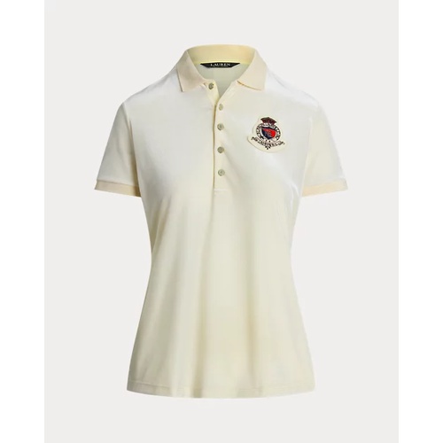 폴로 랄프로렌 Beaded-Crest Stretch Velvet Polo Shirt