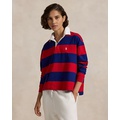 Striped Cropped Jersey Rugby Shirt